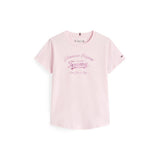 Tommy Hilfiger Girls Tommy Script T-Shirt In Baby Pink