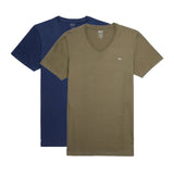 Diesel Mens Umtee Michael Tube 2 pack T-Shirt In Olive/Navy