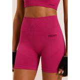 Freddy Womens Knitted Seamless Legging Short In Pink