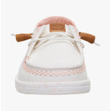 Hey Dude Womens Wendy Boho Butterfly Shoes In Snow White/Pink