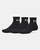 Under Armour Unisex 008 Perfomance 3 Pack Socks In Black