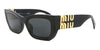 Miu Miu Rectangular Sunglasses For Women In Black