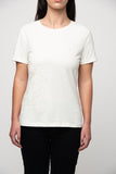 Polo Womens Bella Embroidered T-Shirt In Off White