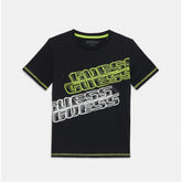 Guess Boys Print T-Shirt in Black