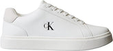 Calvin Klein Mens Classic Cupsole Leather Shoes In White