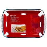 Borcam By Pasabahce Glass Rectangular Baking Tray In Clear