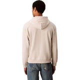 Calvin Klein Long Sleeve Terry Monogram Hoodie In Chalk