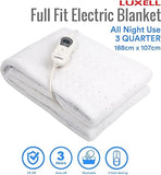 Luxell Full Electric Fitted Blanket In Neutral