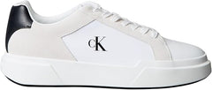Calvin Klein Mens Chunky Lth Mix Shoes White And Black