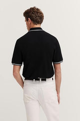 Bugatti 8150 75001C Mens Black Short Sleeve Polo