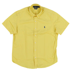 Polo Mens Textured Shirt In Yellow