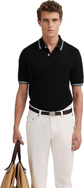 Bugatti 8150 75001C Mens Black Short Sleeve Polo