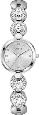 Guess Ladies Analogue Silver Tone Watch