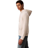 Calvin Klein Long Sleeve Terry Monogram Hoodie In Chalk