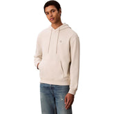 Calvin Klein Long Sleeve Terry Monogram Hoodie In Chalk