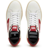 Diesel Mens Athene S Athene Low Sneakers In Jester Red/Peacoat Blue/Pebble/Bright White