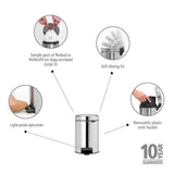Brabantia NewIcon Pedal Bin In Silver