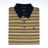 Polo Mens Stripe Golfer In Yellow Multi