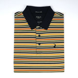 Polo Mens Stripe Golfer In Yellow Multi