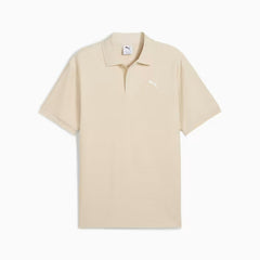Puma Mens Ess Small Logo Pique Golfers In Cream