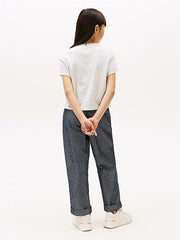 Tommy Hilfiger Girls Satin Applique T-Shirt In Grey