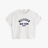 Tommy Hilfiger Girls Satin Applique T-Shirt In Grey