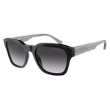Emporio Armani Square Mens Sunglasses In Black