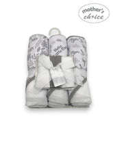 Mothers Choice 3 Piece Hooded Towels And 3 Piece Facecloths In Grey