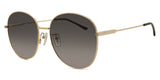 Gucci Womens Round Framed Sunglasses In Gold
