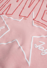 Converse Girls Relaxed Boxy Graphic Crew Neck Sweatshirt In Pink