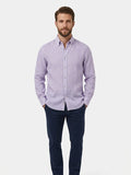 Harmont & Blaine Mens Linen Long Sleeve Shirt In Purple