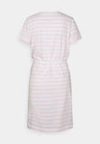 Tommy Hilfiger Womens Cool Stp C-Nk Short Sleeve Stripe Dress In White/Pink