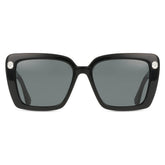 Swarovski Square Gems Detailing Womens Sunglasses In Black
