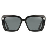 Swarovski Square Gems Detailing Womens Sunglasses In Black