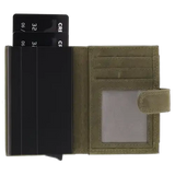 Bossi Mech Leather Card Holder in Green