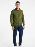 Harmont & Blaine Mens Zip Up Sweatshirt In Olive Green
