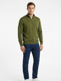 Harmont & Blaine Mens Zip Up Sweatshirt In Olive Green