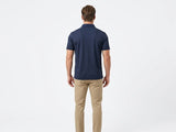 Harmont & Blaine Mens Color Block Polo Shirt 3D Logo In Navy