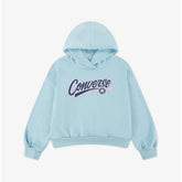 Converse Girls Relaxed Graphic Hoodie In Light Blue