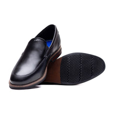 Florshiem Mens Calderone Black Moc Toe Shoes