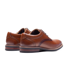 Nunn Bush Mens Calderone Plain Shoes In Cognac