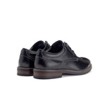 Nunn Bush Mens Black Calderone Plain Shoes