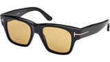 Tom Ford Caine 02 Square Frame Unisex Sunglasses In Black