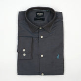 Polo Mens Herringbone Long Sleeves Shirt In Brown/Blue