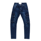 Ben Sherman Mens Slim Cargo Jeans In Dark Blue