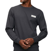 Polo Mens Sport Long Sleeve Ribbed Sweat Top In Charcoal