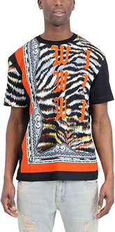 Just Cavalli Mens Placed graphic T-Shirt In Black Multi