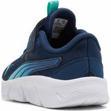 Puma Unisex Kiddies Flexfocus Modern Blaze Fade AC + Infants Sneakers In Persian Blue/Intense Mint/White