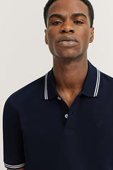 Bugatti 8150 75001C Mens Navy Short Sleeve Polo