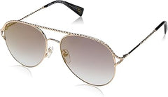 Marc Jacobs Unsiex Gold Twist Aviator Sunglasses In Gold